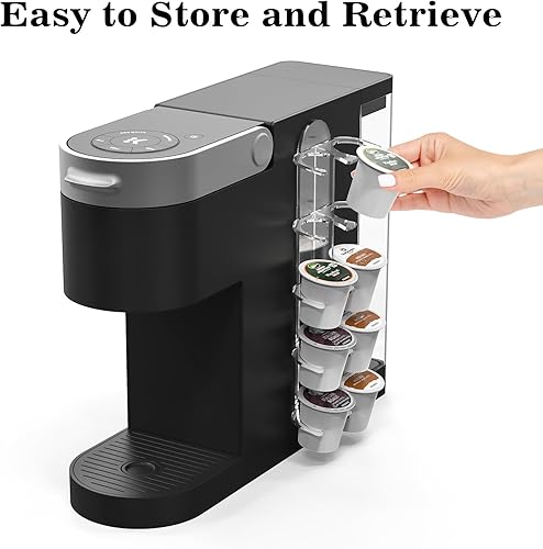 Miniatura 4 de NiHome Soporte acrílico para cápsulas de café K-Cup, conveniente para máquinas de café, ahorro de espacio para encimeras pequeñas, tiene capacidad