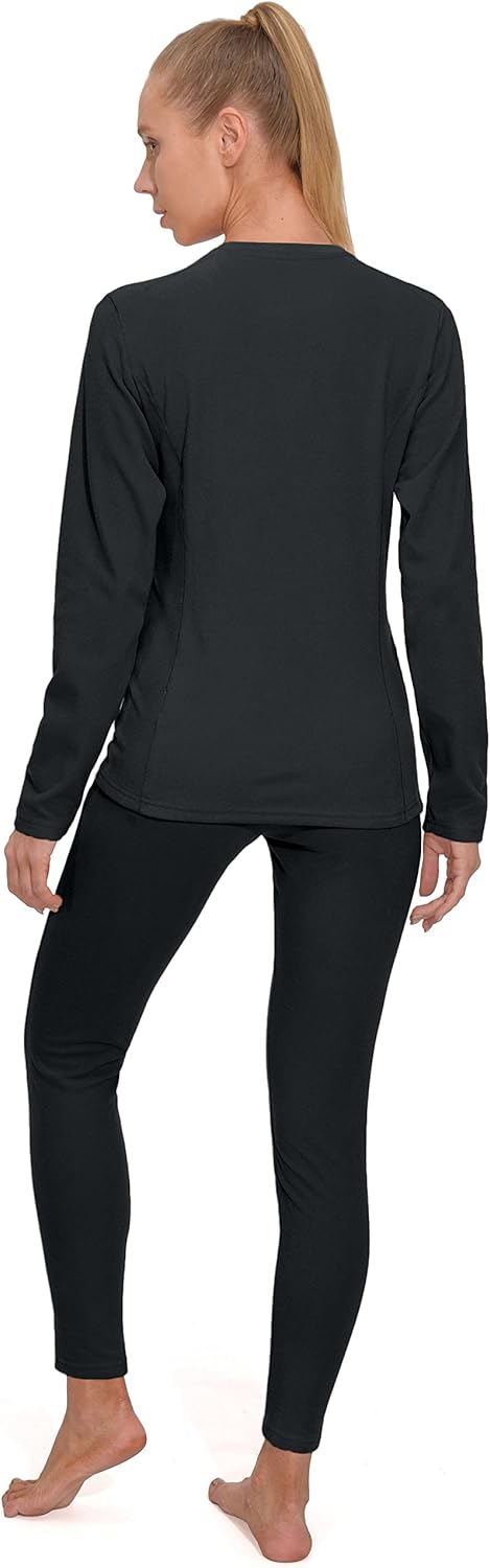 Little Donkey Andy Women's Fleece Lined Thermals Underwear Set Base Layer Long Johns Cold Weather Top Bottom - Image 3