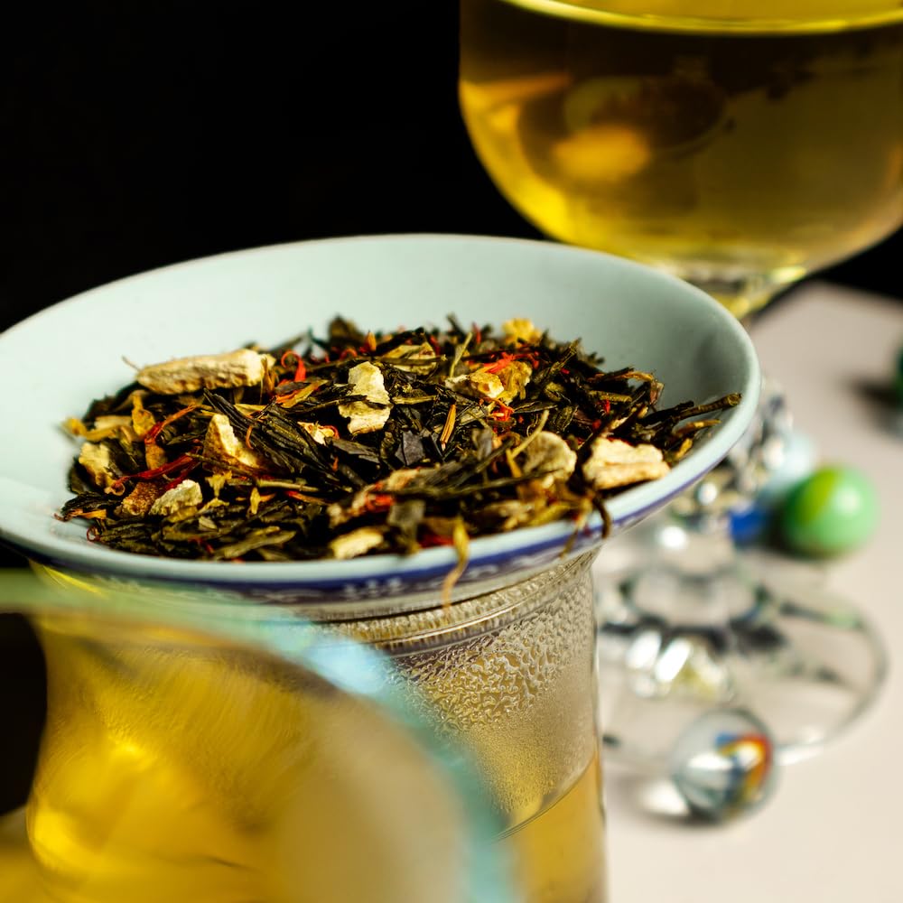 Organic Positively Tea Company, Green Tangerine, Green Tea, Loose Leaf, 16 Ounce