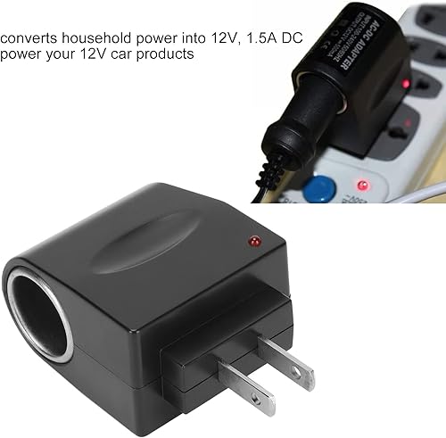 Miniatura 4 de Convertidor universal de CA a CC, 1500mA 1.5A 240V AC a 12V DC adaptador de enchufe de encendedor de cigarrillos de coche, inversores de potencia