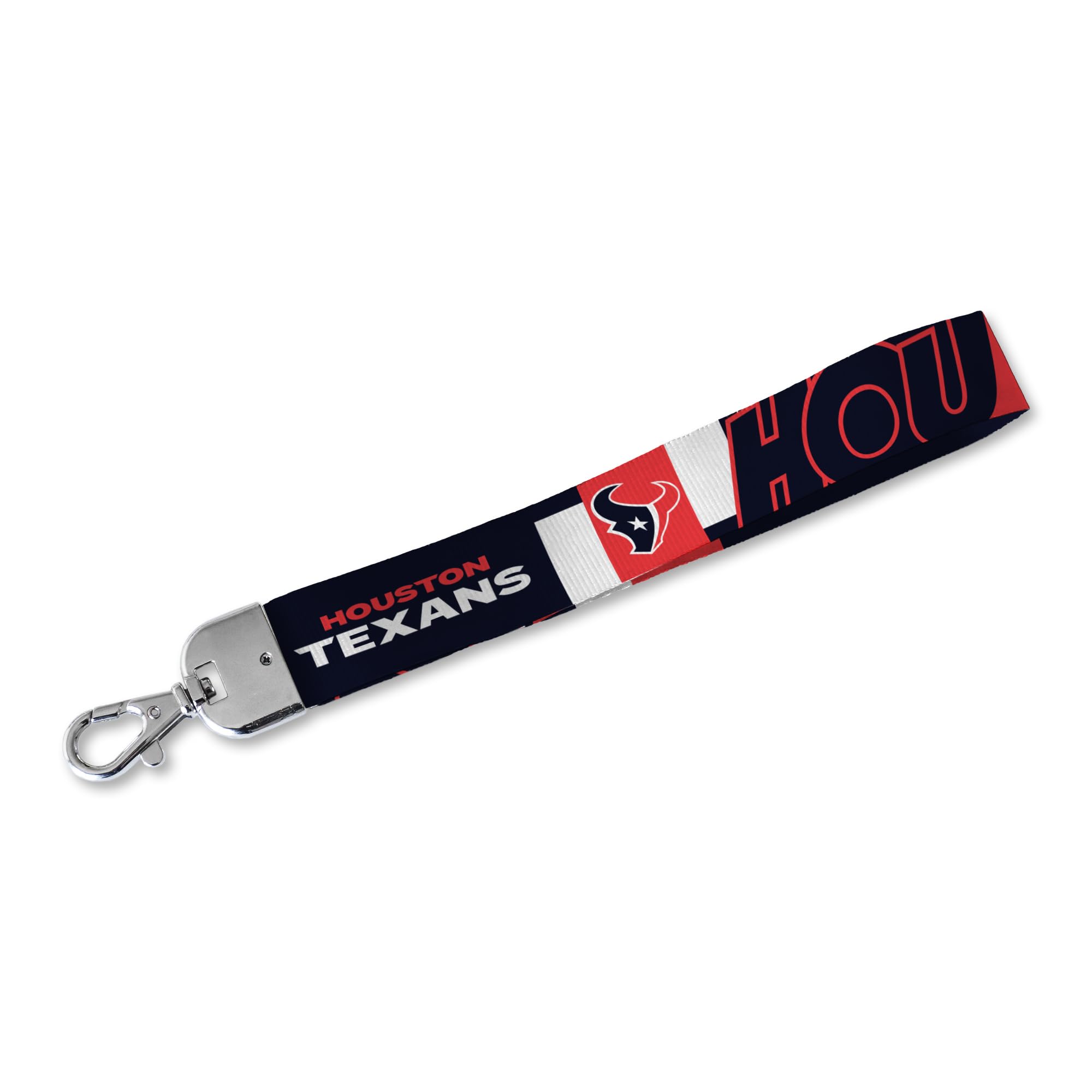 Rico Industries NFL Football Standard Wrist Lanyard Key Chain, Cute Wristlet Strap Holder for Car Keys ID Badges Card Wallet