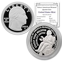 Vista 6 de 2025 S Juego de (5) monedas de plata a prueba de plata de edición limitada para mujeres americanas (en cápsula) con certificado de autenticidad 25
