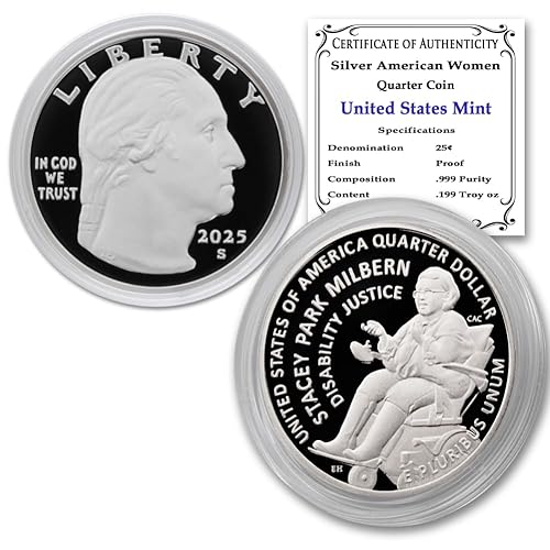 Miniatura 6 de 2025 S Juego de (5) monedas de plata a prueba de plata de edición limitada para mujeres americanas (en cápsula) con certificado de autenticidad 25