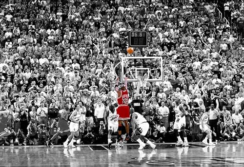 Large Sports Poster (24"x32"), Basketball Superstar Michael Jordan, Bedroom Gymnasium