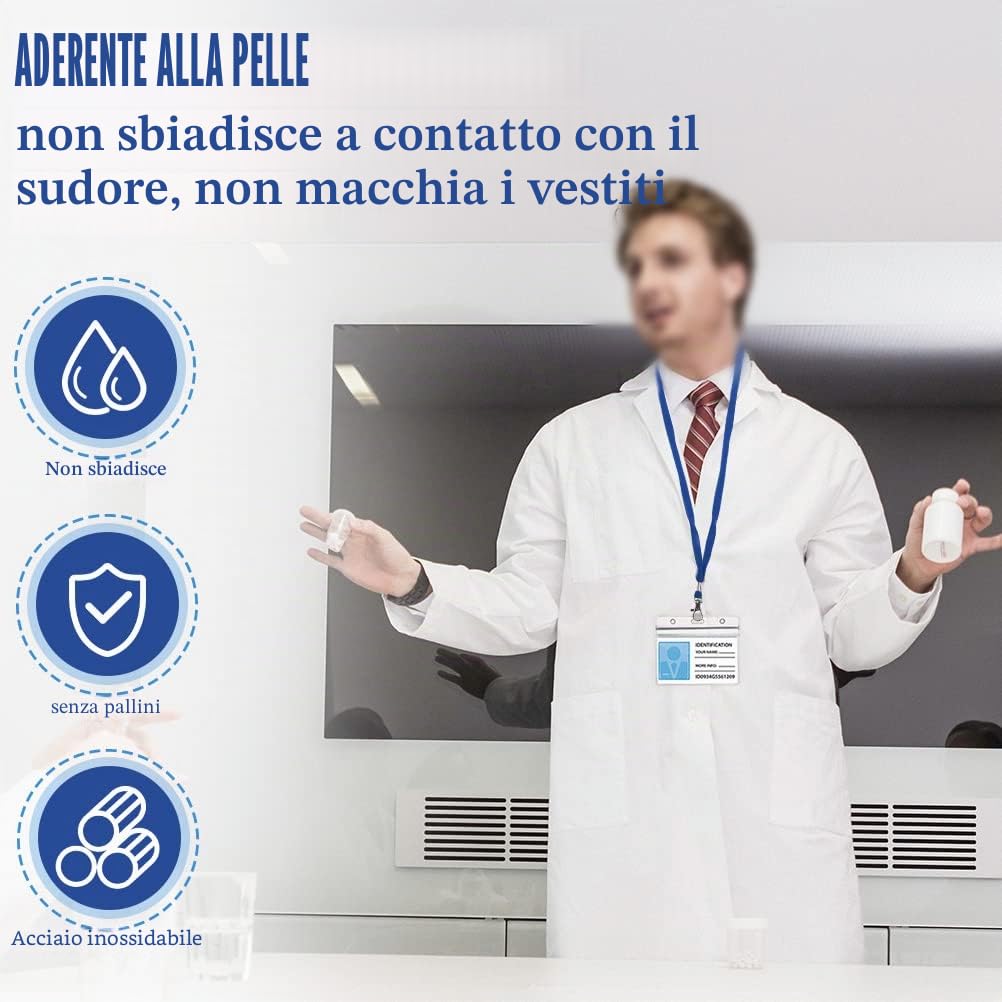 Cordino da Collo per Badge Blu 100 pezzi Laccio con Clip Lunghezza Personalizzata