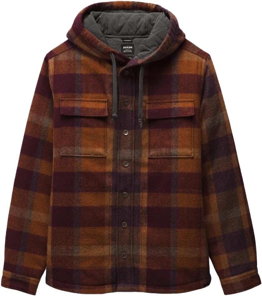 prAna Men's Asgard Hooded Flannel Shirt