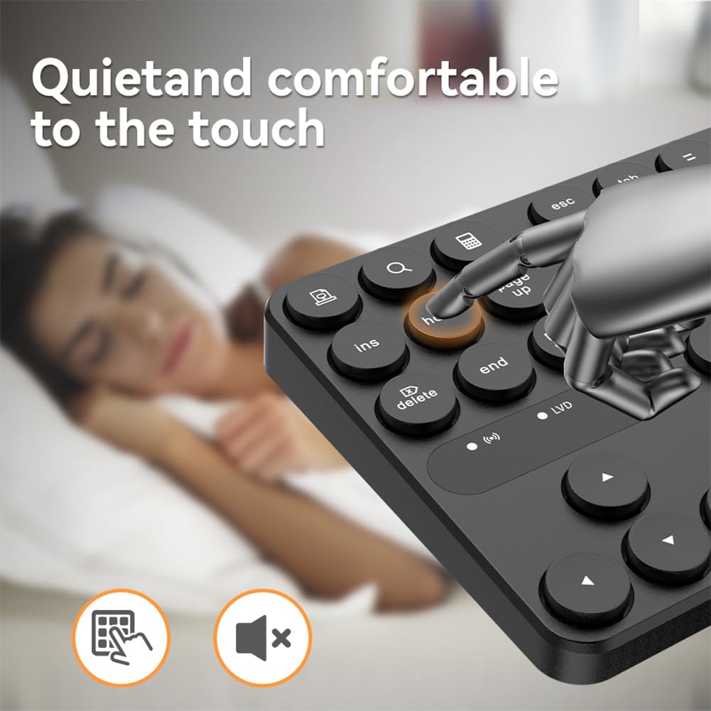 Mini Teclado numérico inalámbrico 35 Teclas USB-A USB-C para teclados de PC de Escritorio de computadora portátil