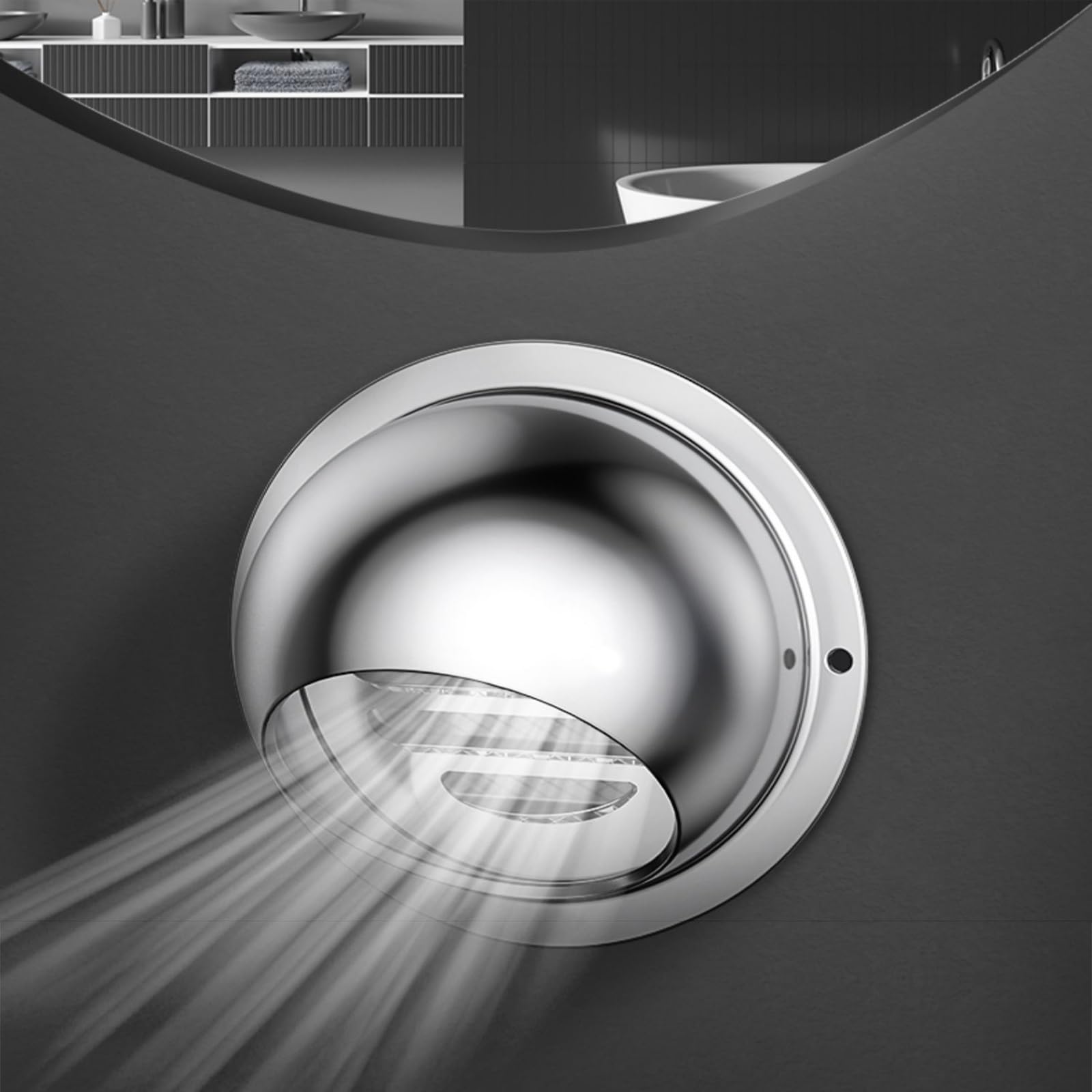 Rejilla de ventilación redonda for salida aire pared, rejilla, acero inoxidable 304(200mm/7.87in)