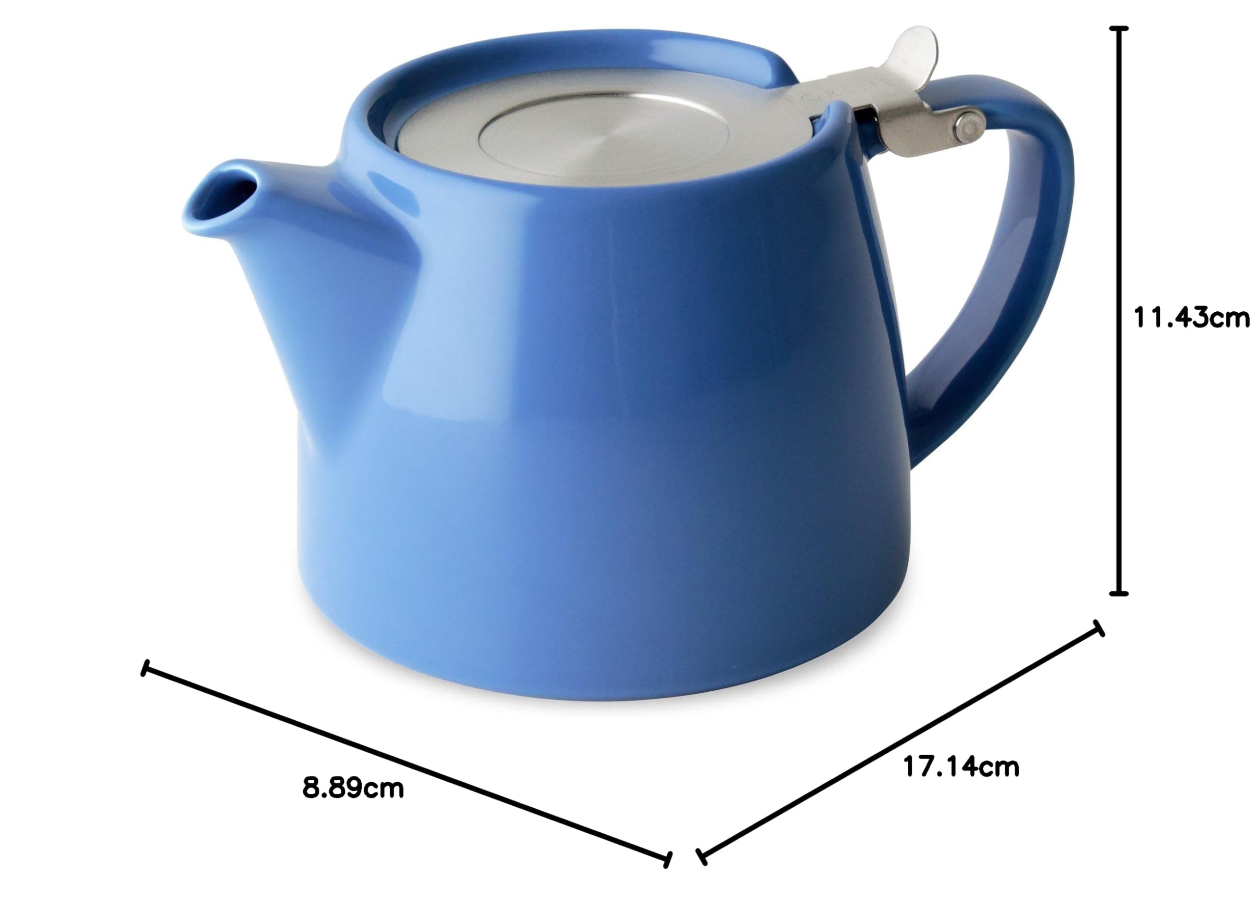 FORLIFE 309-BLU Stump Théière avec couvercle SLS et infuseur, 532 ml, bleu