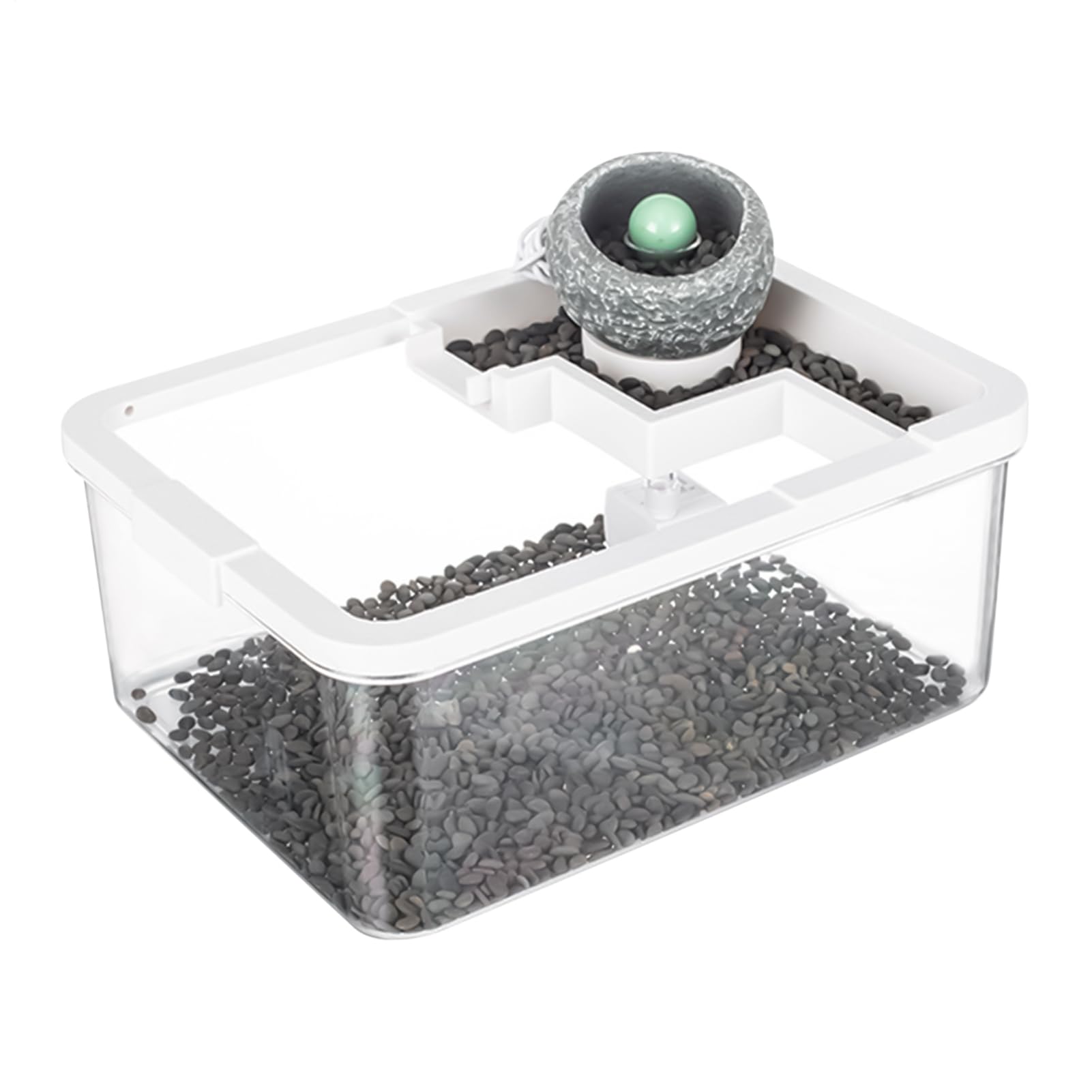 Aquarium Ruhige Miniaturstrand-Deko | Aquarium Für Wohnzimmer geeignet für Aquaponik, Krankenhäuser, Bücherregale, Kampffische, Garnelen, Quallen und