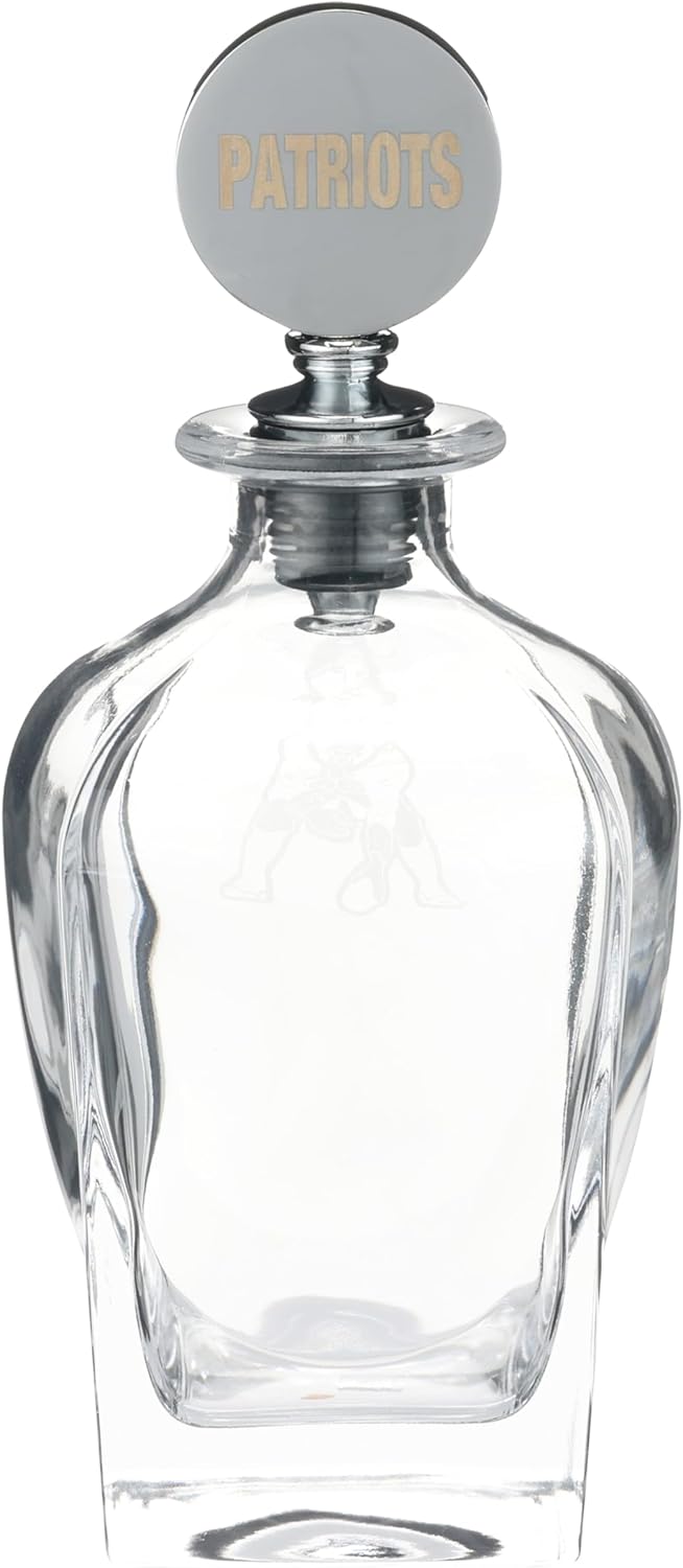 The Memory Company Officially Licensed NFL Team Spirit Decanter Set - Premium Glass Decanter with Team Mascot Stopper, 750ml Capacity, Official NFL Licensed Bar Collection, Whiskey Bourbon Gift