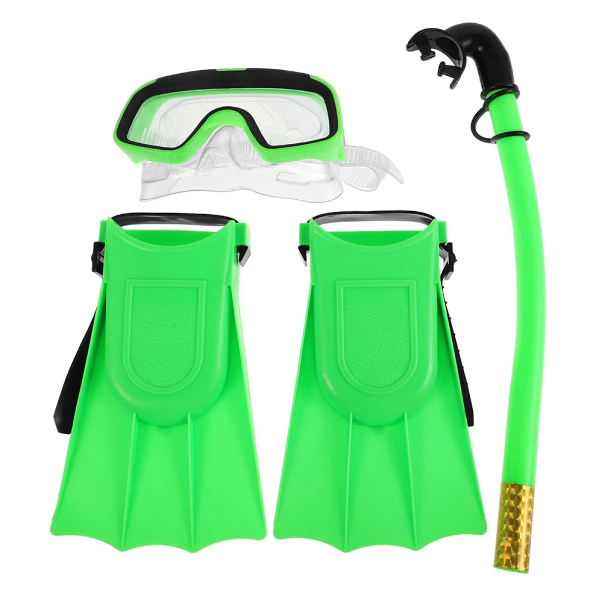 BCOATH 1 Set Youth Snorkeling Set with Anti-Fog Swim Goggles Snorkel Tube and Flippers Children Diving Gear for Summer Pool Ocean Adventures