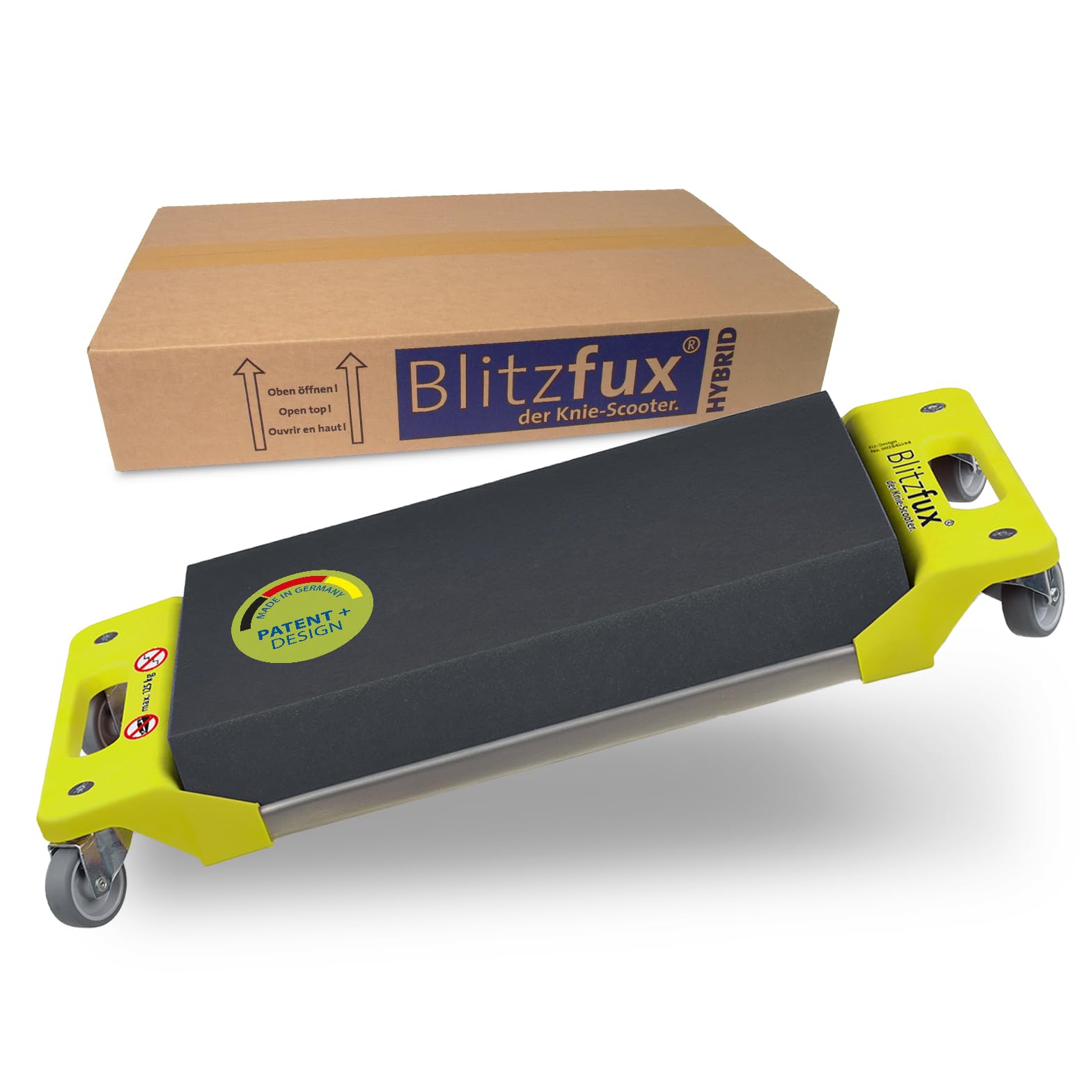 Hybrid Kniepolster mit Rollen – Knieroller bis 125kg belastbar - Der All-in-One Bauhelfer für Profis und Heimwerker: Fliesenlegen, Bodenverlegen, Malen – Mühelos und Effizient!
