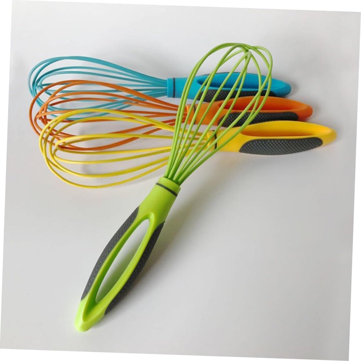 Batidor Huevos Herramientas Plásticas Manuales De La Hornada Cocina del Mezclador Crema Batidor Huevos Manija Plástica Silicón Utensilios Cocina(22.5x5cm)