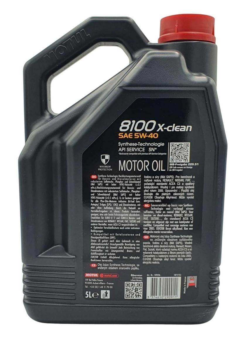 8100 X-Clean 5W-40, 5 Liter