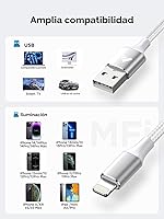 Vista 6 de Cargador de iPhone [certificado Apple MFi] Cable de carga rápida USB a Lightning de 6 pies, cable USB trenzado para teléfono compatible con iPhone