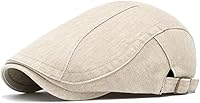 Vista 10 de Quanhaigou Gorras de mezclilla unisex estilo Newsboy, planas, Ivy Gatsby, para taxistas, gorros de conducción, de algodón, gorra de papá
