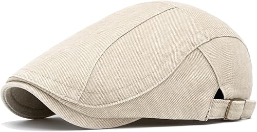 Miniatura 10 de Quanhaigou Gorras de mezclilla unisex estilo Newsboy, planas, Ivy Gatsby, para taxistas, gorros de conducción, de algodón, gorra de papá