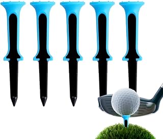 Golf Tees for Men - Soft Head Reduce Friction Sports Accessories | 80mm Long Practice Golf Ball Tees - for Backyard Course Driving Range Home Gym Practice Warm-Up Men Women Beginners