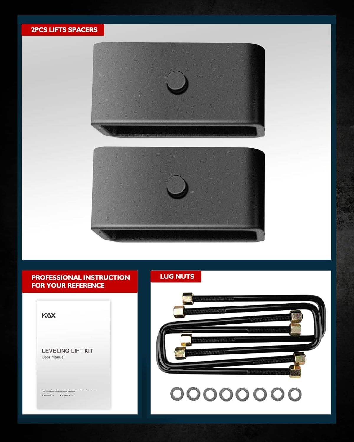 KAX 1" Rear Leveling Lift Kits for Silverado Sierra 1500 2007-2018 Lift Kits Compatible with Silverado Sierra 1500 2007-2018,Suspensions 1 inch Rear Struts Spacer