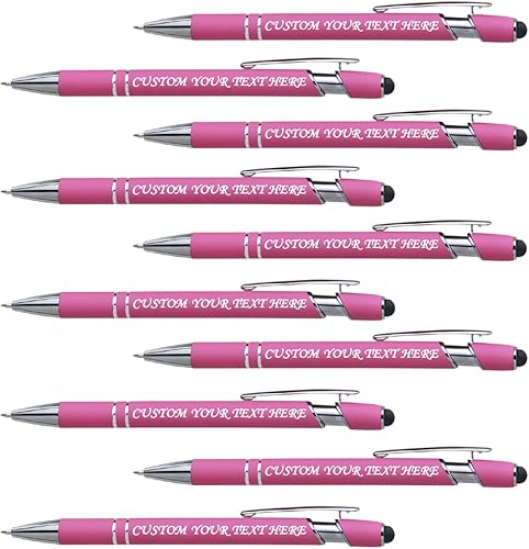 Vista 118 de 10 Pcs Personalized Pens Bulk Custom Ballpoint Pen, Engraved Pen with Name Logo Text Stylus Pens for Touch Screens Bulk-for Businesses, Office
