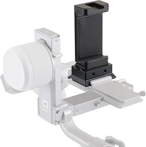 FocusFoto Metal Phone Holder with Baseplate for Arca-Swiss,Compatible for DJI RS 4 Mini RS3 RS4 Pro Gimbal Stabilizer, Phone Tripod Mount Adapter with Cold Shoe & 1/4" 3/8" Thread for iPhone 17/16/15