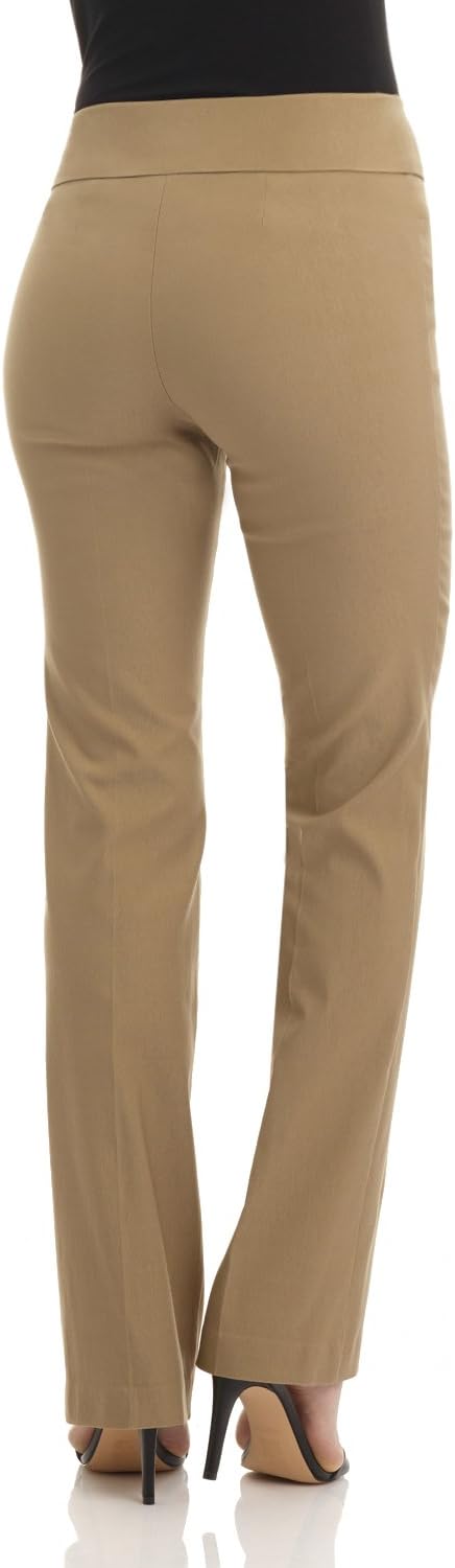 Rekucci Womens Ease into Comfort Stretchy Business Casual Bootcut Pull-On Everyday Office Pant in Regular/Tall/Petite Sizes image 3