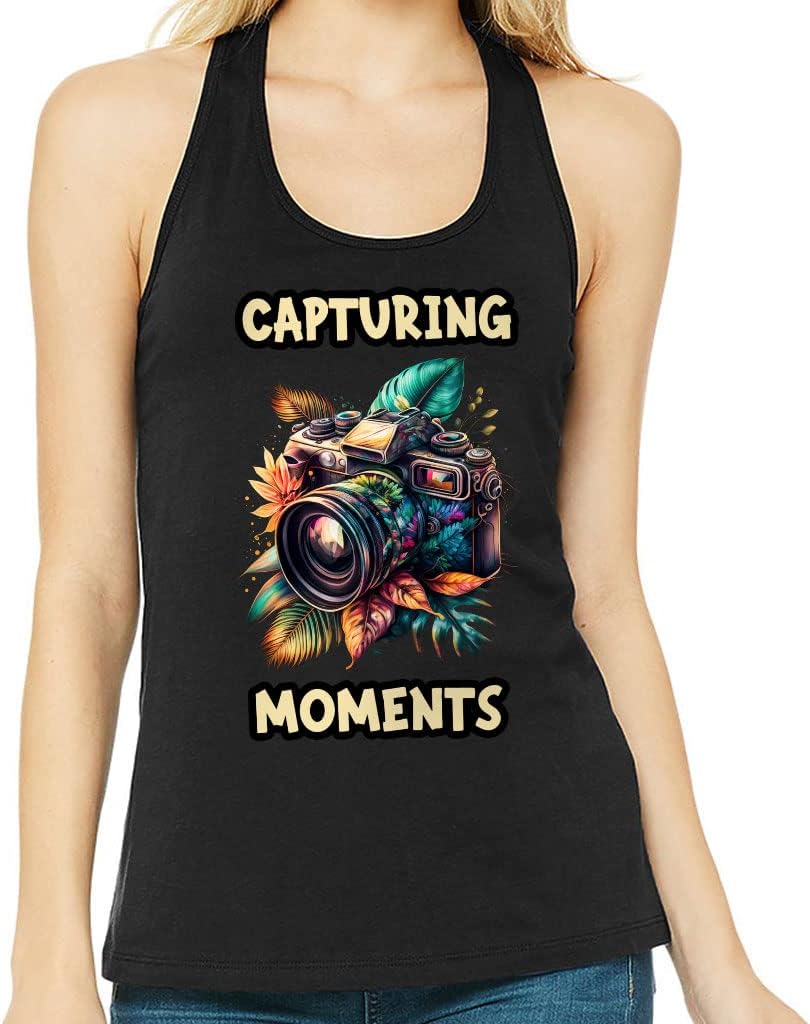 Camera Graphic Women's Racerback Tank - Beautiful Tank Top - Themed Workout Tank