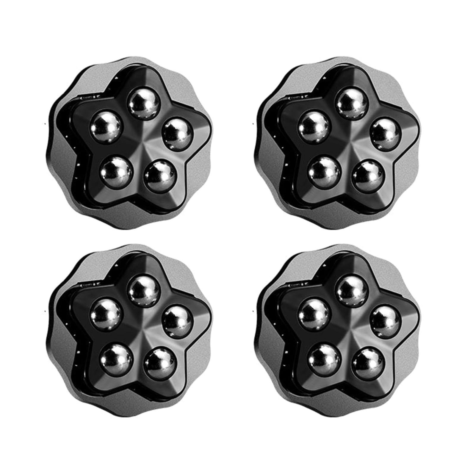 Tertioi Black Steel Ball 4 Pcs Self Adhesive Furniture Caster 360 Swivel Universal Wheel Appliance Slider For Kitchen Appliance Easy Install Universal Swivel Caster