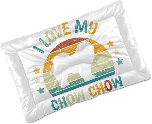 Tapete de cama cálido con patrón de Chow, tapete suave para dormir para mascotas, adecuado para perros pequeños, gatos, lavable a máquina,