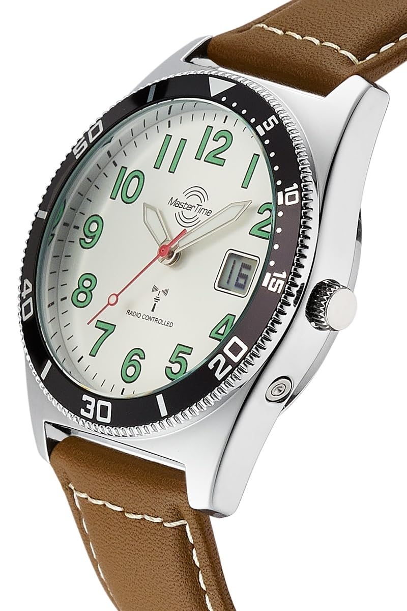 Master Time Funk Quarz Herren Uhr Analog-Digital mit Leder Armband MTGA-10856-41L