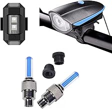 Rechargeable Premium Cycle Front, Helmet & Valve Light and with Horn Waterproof Cycle Light Multicolor