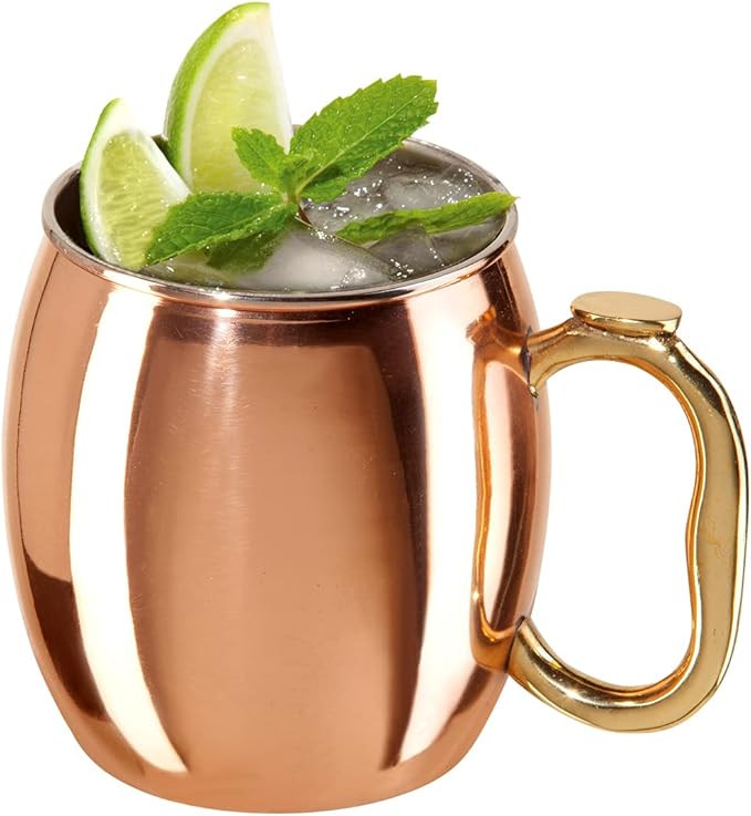 Oggi Stainless Steel Moscow Mule Mug - 20 oz, Copper