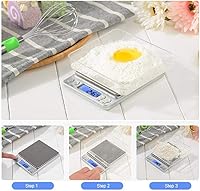 Vista 6 de Cotchear Escala digital LCD 6.6 lbs 0.00 oz báscula de pesaje electrónica mini precisión gramos balanza de peso para cocina