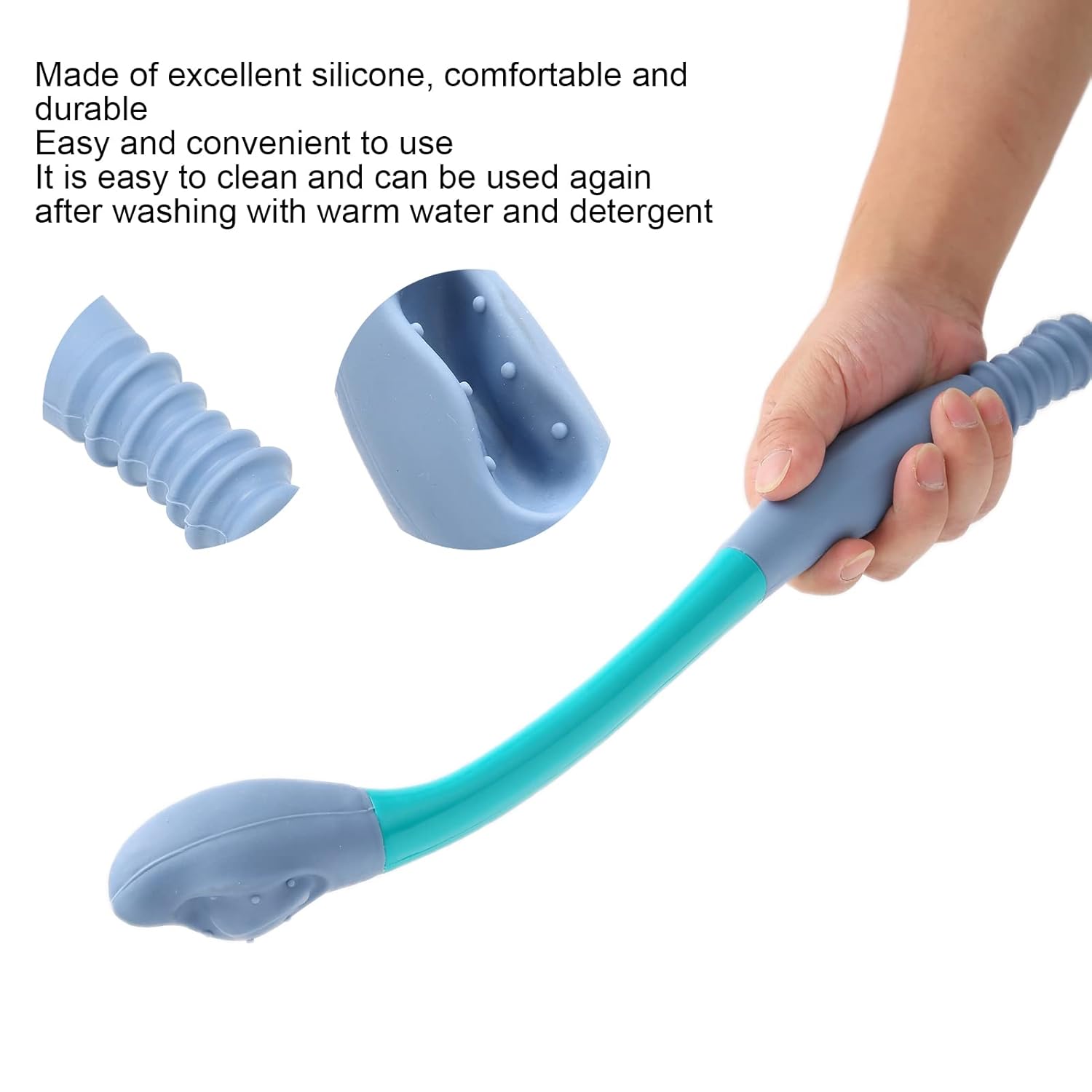 Toilet Aids For Wiping, Toilet Paper Long Comfort Bottom Butt Wiper Silicone Head Toilet Wiping Aid Tool Rear Butt Wipe Toilet Tissue Aid Tool with Hook and Sticker for The Elderly Pregnant Women : Health & Household