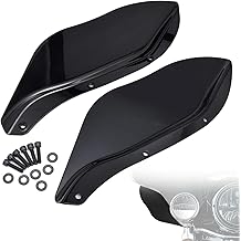 Fairing Air Deflectors Side Wings Windshield Side Cover Shield Compatible for Harley Davidson Street Glide Electra Glide Tri Glide 1996-2013, Black