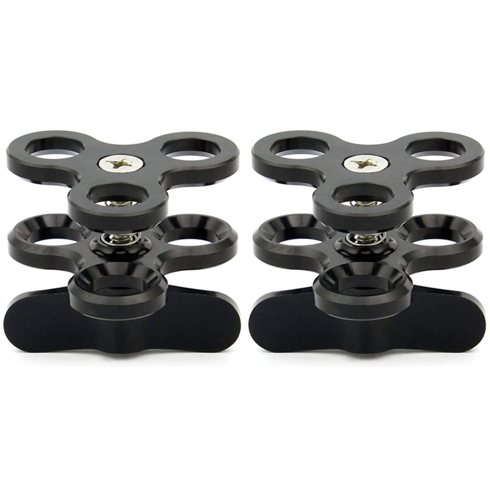 Bras Articulé à Rotule En Alliage D'aluminium - 3 Sections, Pince Pour Lumière Plongée, Photo Sous-marine - Support Noir Robuste
