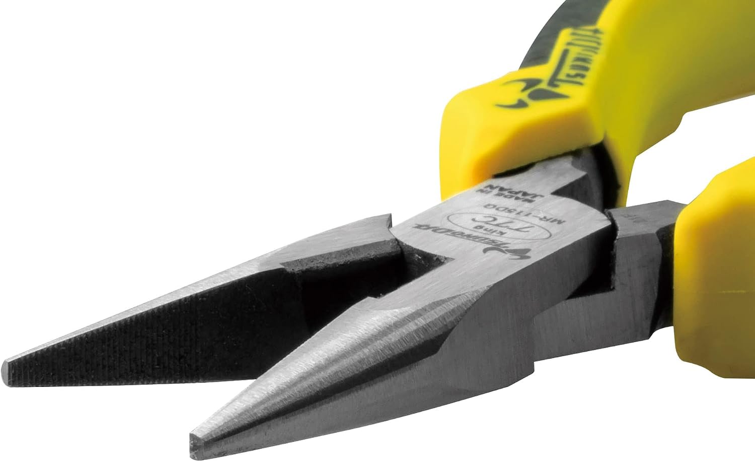 TSUNODA MR-115DG, Long Nose Pliers 115mm TG Grip, Yellow X Black X Silver - Image 3