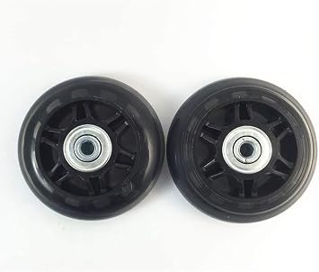 2 Set Luggage Suitcase Replacement Wheels Axles and Wrench Repair Set OD 70mm