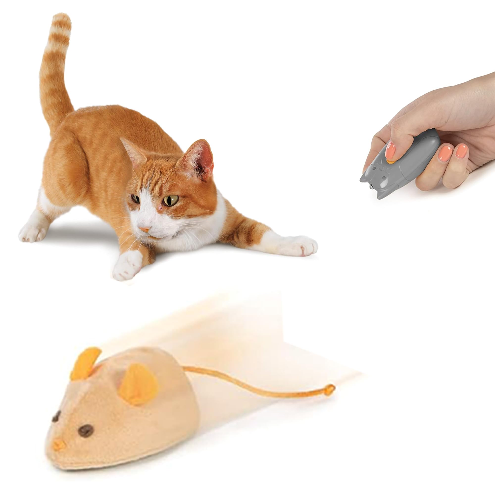 SmartyKat Electronic Motion/Moving Toys for Cats & Kittens, Battery Powered, Mimics Motion of Real Prey, Fun & Interactive Play - Multiple Styles