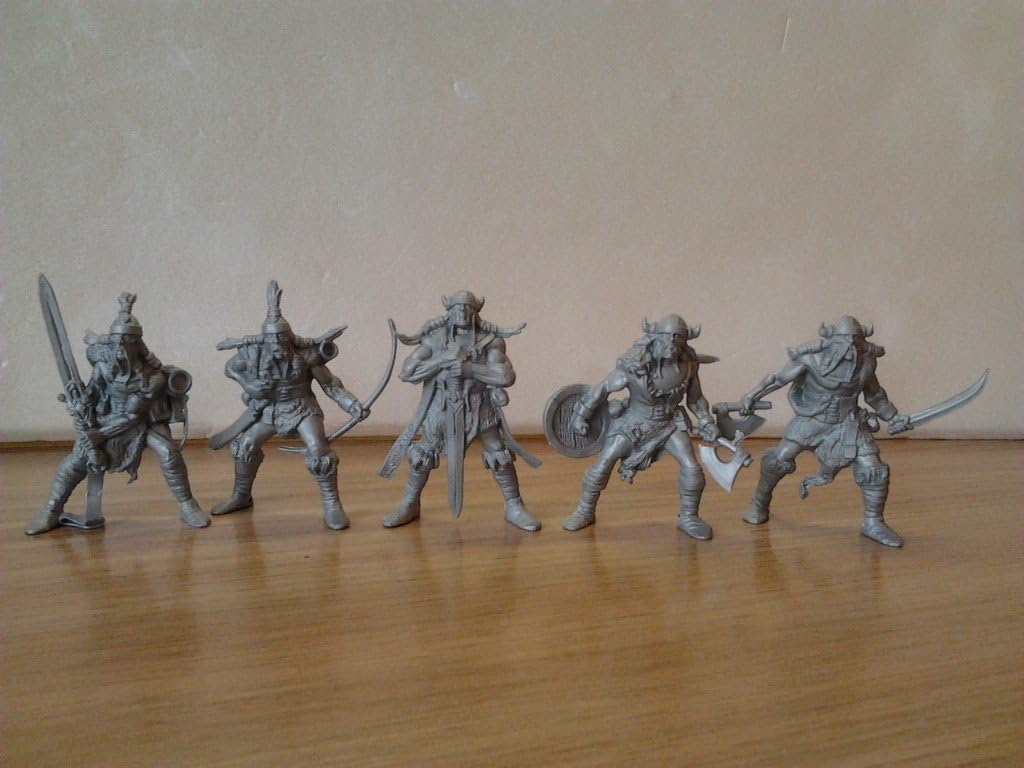 Viking Warriors 54 mm 1/32 - 5 Fantasy Sci-Fi Tehnolog Russian Toy Soldiers DND Action miniatures