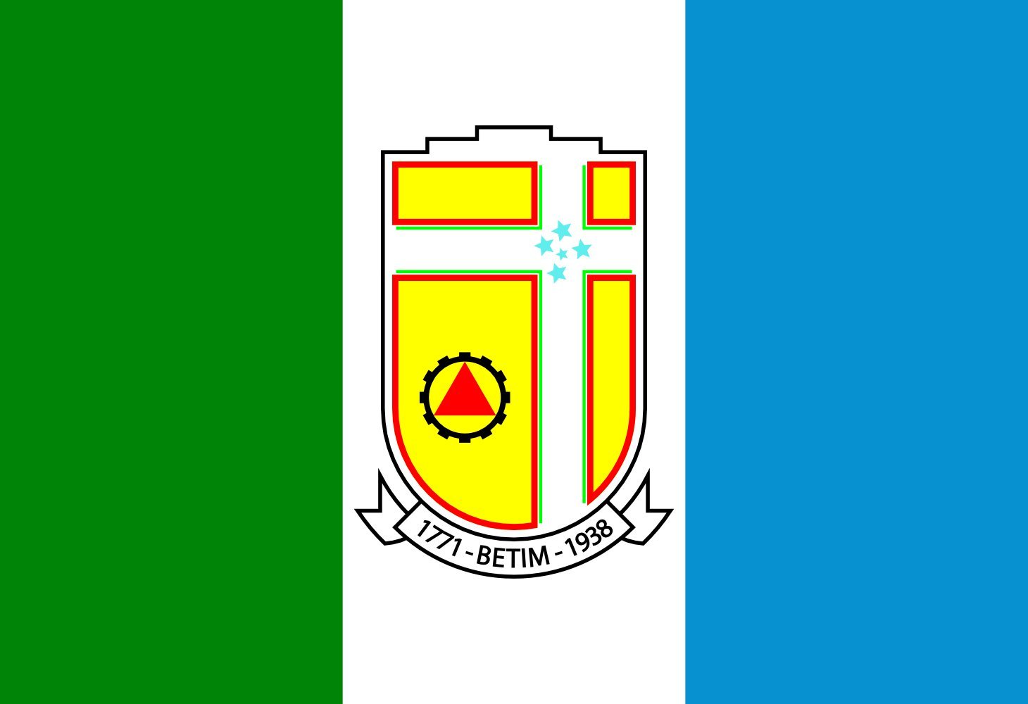Drapeau Betim grand format résistant aux UV pour mât extérieur
