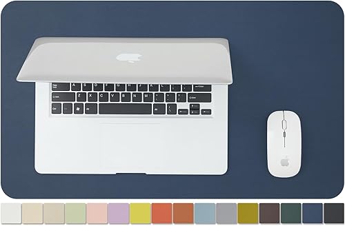 Miniatura 34 de Tapete de escritorio de piel antideslizante de poliuretano (PU), para organización de escritorio y accesorios, ideal para alfombrilla de mouse y de