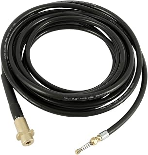 Happyyami Mangueira de mangueira de alta pressão para lavagem de carro, mangueira de extensão de limpeza de água compatível com limpador de alta pressão Karcher K 10 m, preto