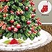 Produktbild Acelife Weihnachtsbaumdecke 122cm Weihnachtsbaum Rock Weiß Matte Filz Tannenbaumdecke Schneemann Christbaumständer Teppich Rund Bodendeko Weihnachtsdecke Weihnachtsdekoration