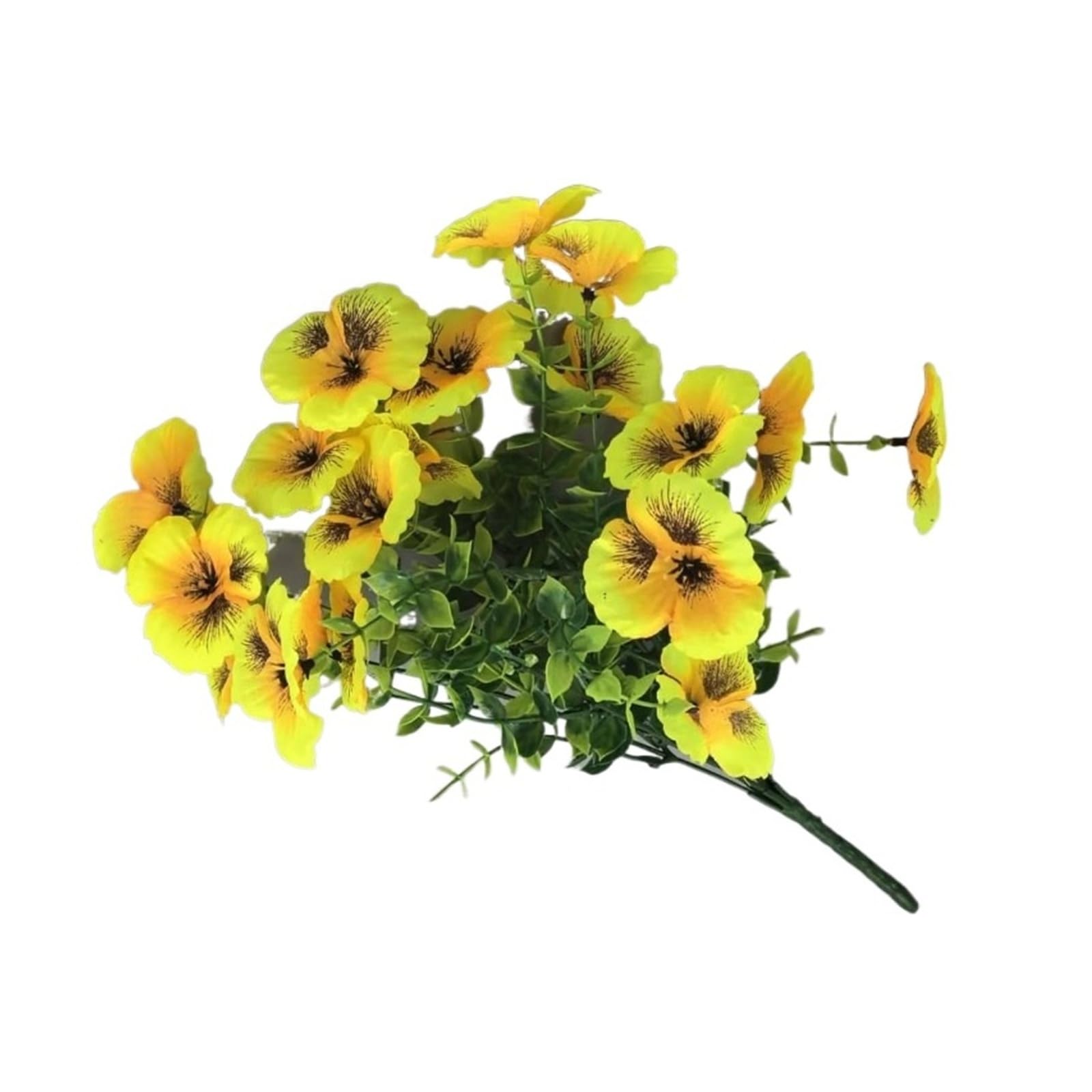 10pcs Fake Flowers Artificial Leaf Bouquet Silk Flower Simulation Restaurant Decoration(Yellow)