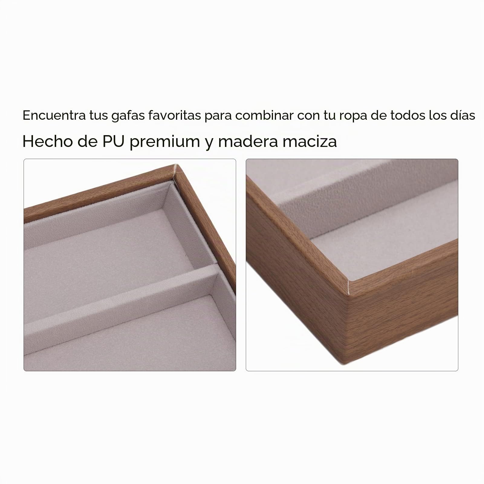 Zerodis Organizador de Gafas de Sol, Bandeja de ExhibicióN de Gafas de Madera Maciza de Poliuretano Ligero, Elegante Estuche de Almacenamiento para Gafas para Hombres y Mujeres Feria (12 rejillas)