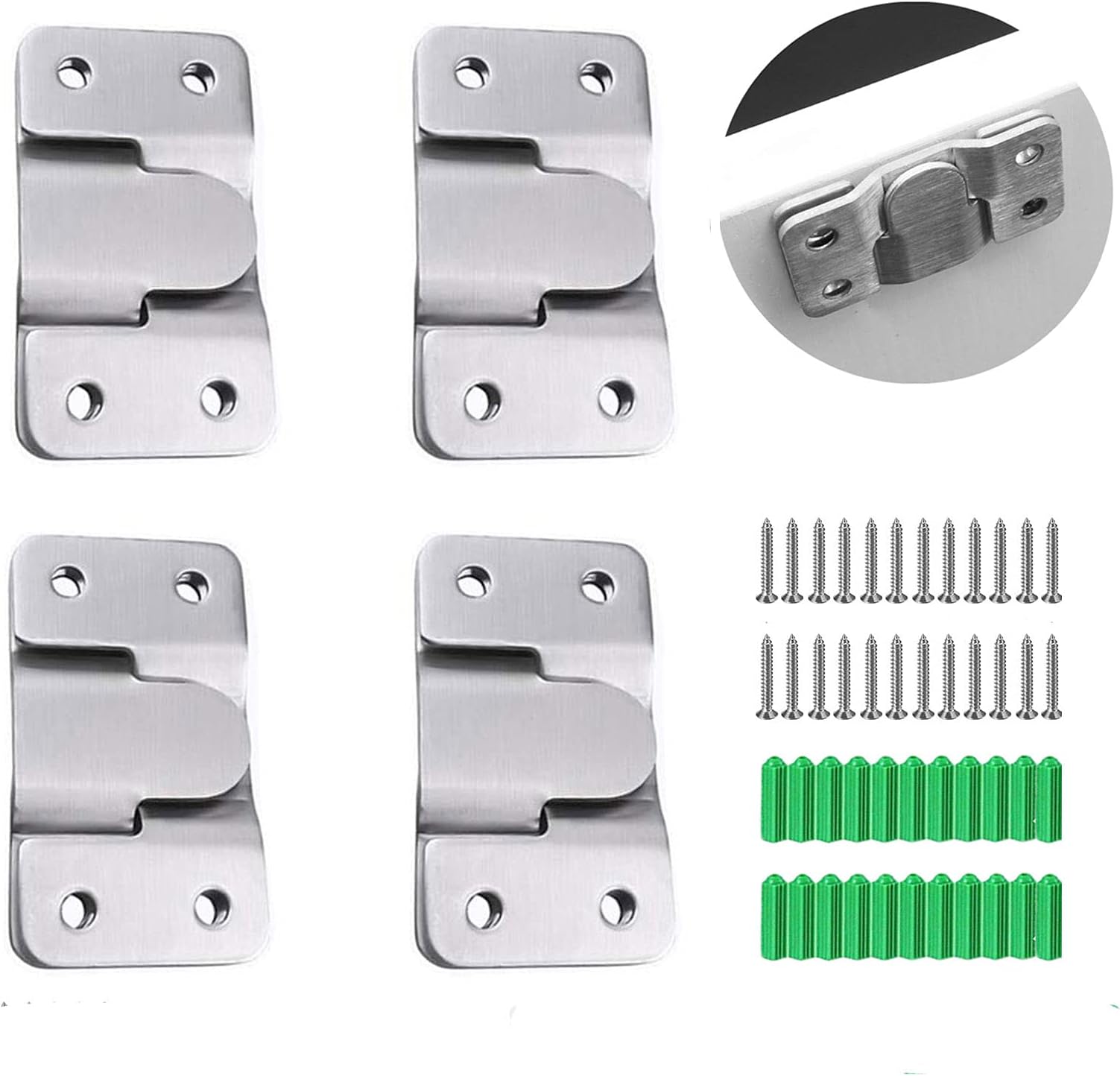 Hafele Keku Ensemble de raccords à emboîter – Connecteurs de support pour faux panneaux avant, tiroirs d'armoire, meubles (vis non incluses
