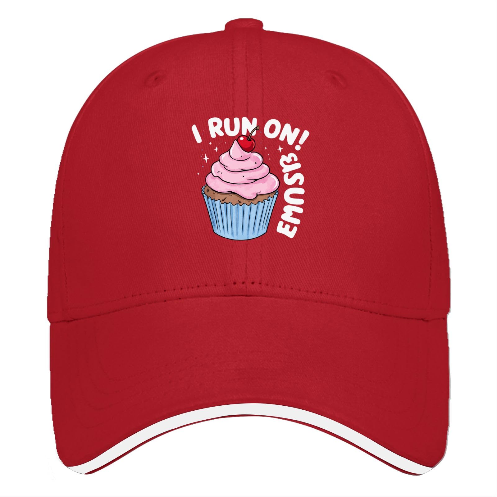 I Run On Emus Hat Women Funny Baseball Cap Funny Birthday Gifts for Men Red by Povmekd – One Size, Cotton, Red, Model DVMZS-#IZgEaYNXfibKPCYL-BQM