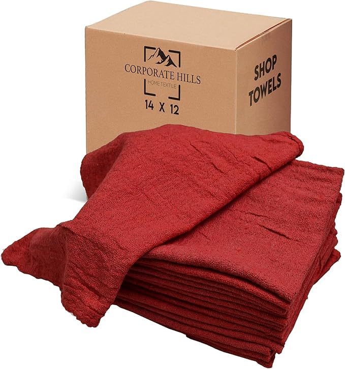 Cotton Shop Towel Multipurpose Cleaning Cloths (Pack of 150)